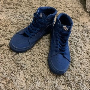 Blue high top vans. Only worn twice.